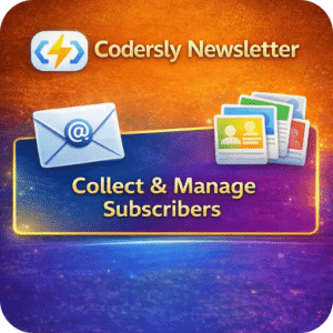 Codersly Newsletter (Free) – WordPress Newsletter Subscribe Bar