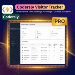 Codersly Visitors Tracker PRO – Full Visitor Log & Advanced Filters for WordPress