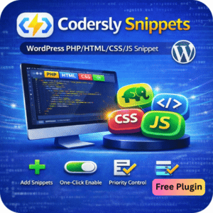 Codersly Snippets – Add PHP Code Snippets from WordPress Admin (Free)