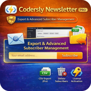 Codersly Newsletter PRO – Export & Advanced Subscriber Management